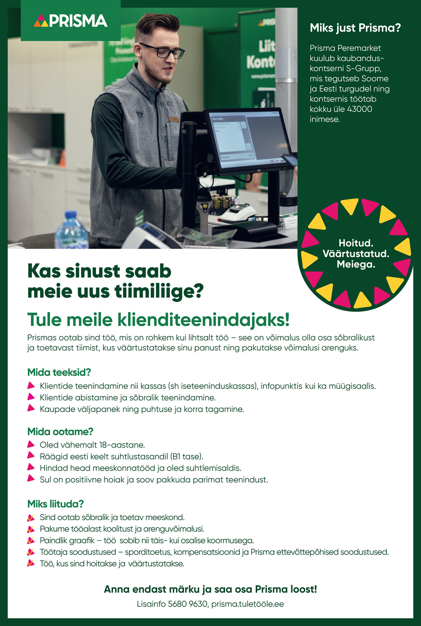 Klienditeenindaja Maardu Prisma