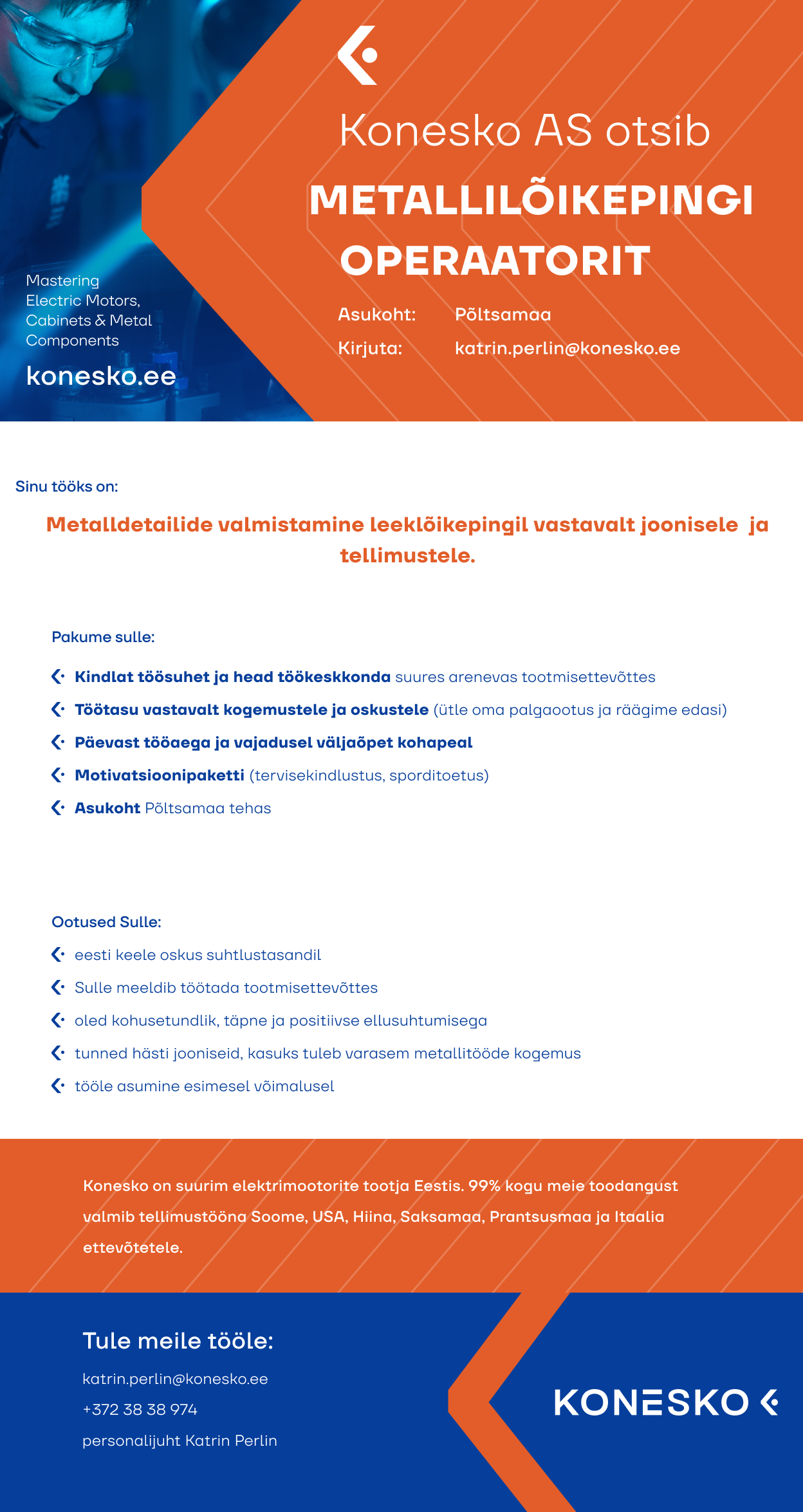 Metallilõikepingi operaator