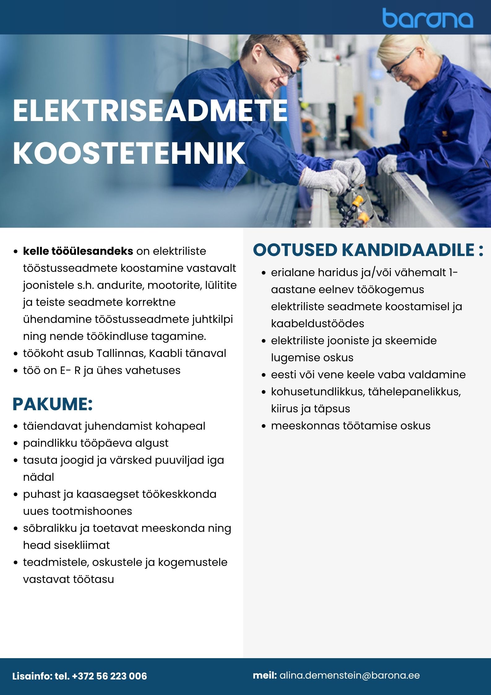 ELEKTRISEADMETE KOOSTETEHNIK