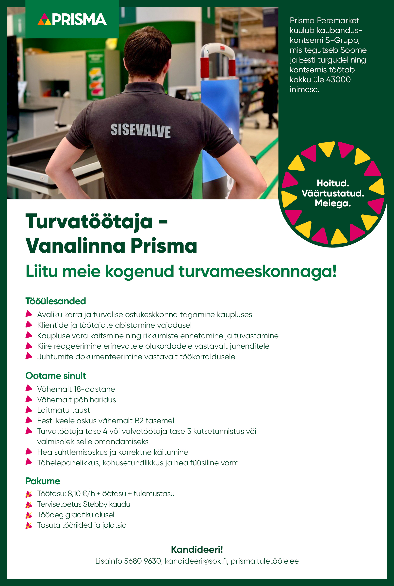 Turvatöötaja Vanalinna Prisma