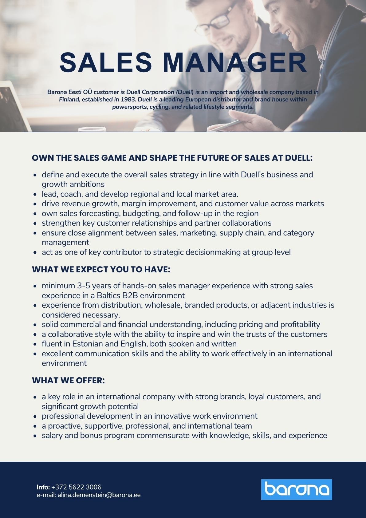 SALES MANAGER